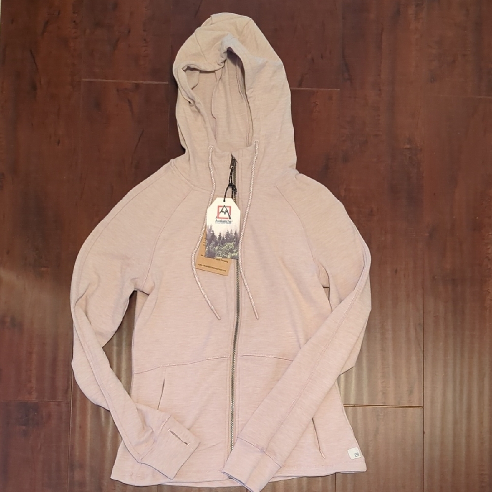 Dusty Pink Zip-Up Hoodie